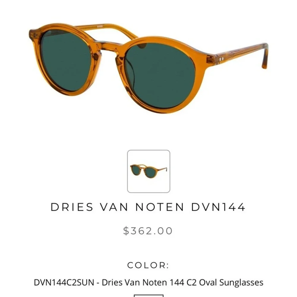 Dries Van Noten Linda Farrow Edition  DVN/144Sunglasses Powder Grey Brush Silver